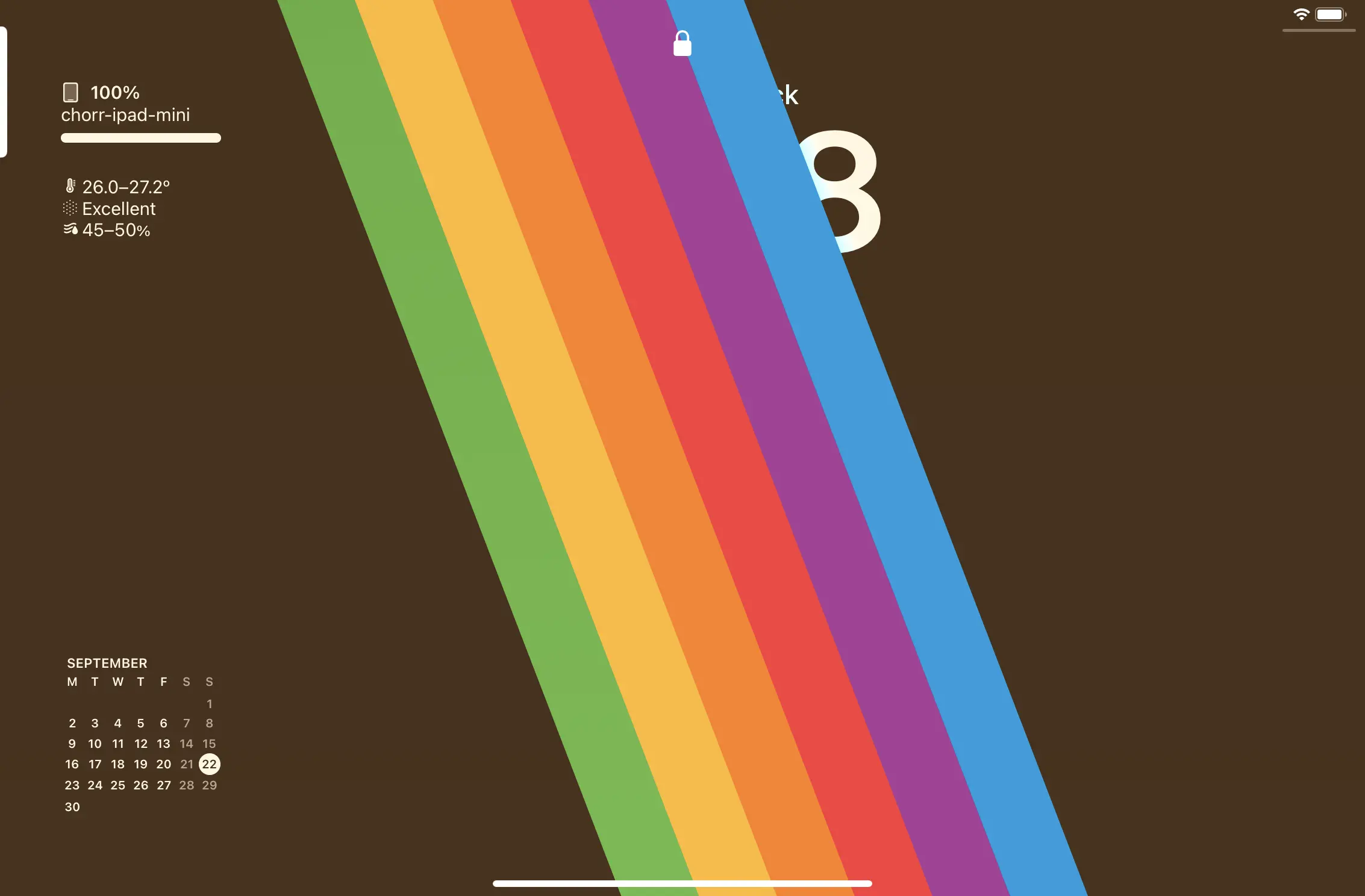 아이패드 미니의 수줍은 시계